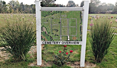 Cemetery Rules Sign